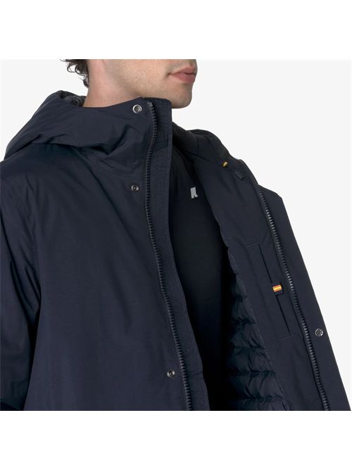 Giaccone lungo uomo ottoman colore blu K-WAY | THOMAS WARM OTTOMANK89